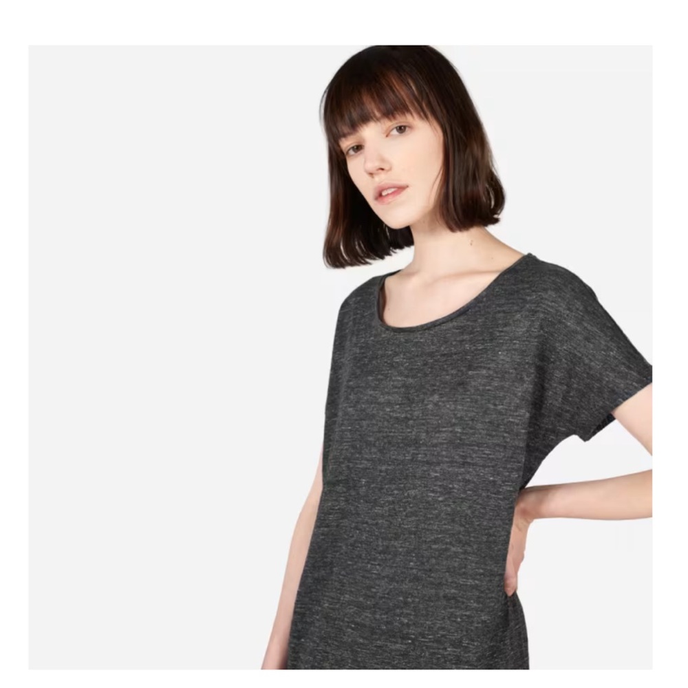 Everlane linen dolman dress, gray, size medium